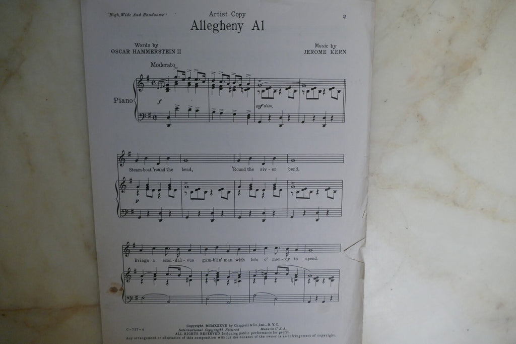 Allegheny Al 1937 by Jerome Kern from High, Wide And Handsome