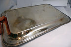Viking Plate EP Copper Silver Plate Rectangle Serving Tray Platter ornate 9X14"
