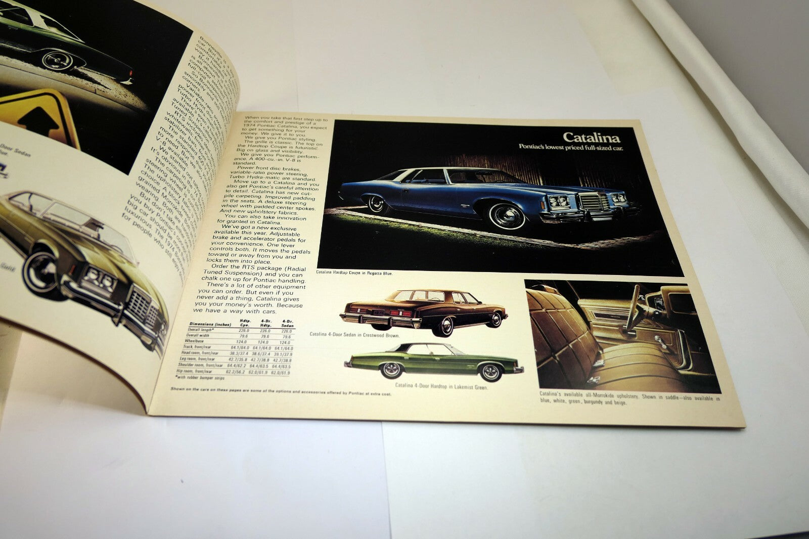 Pontiac 1974 Dealership Car advertisement ad Sales Brochure