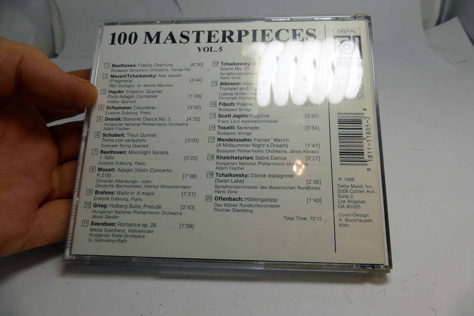 100 Masterpieces Vol 5 Classical Music CD Delta 1988 Grieg Mozart Dvorak Haydn