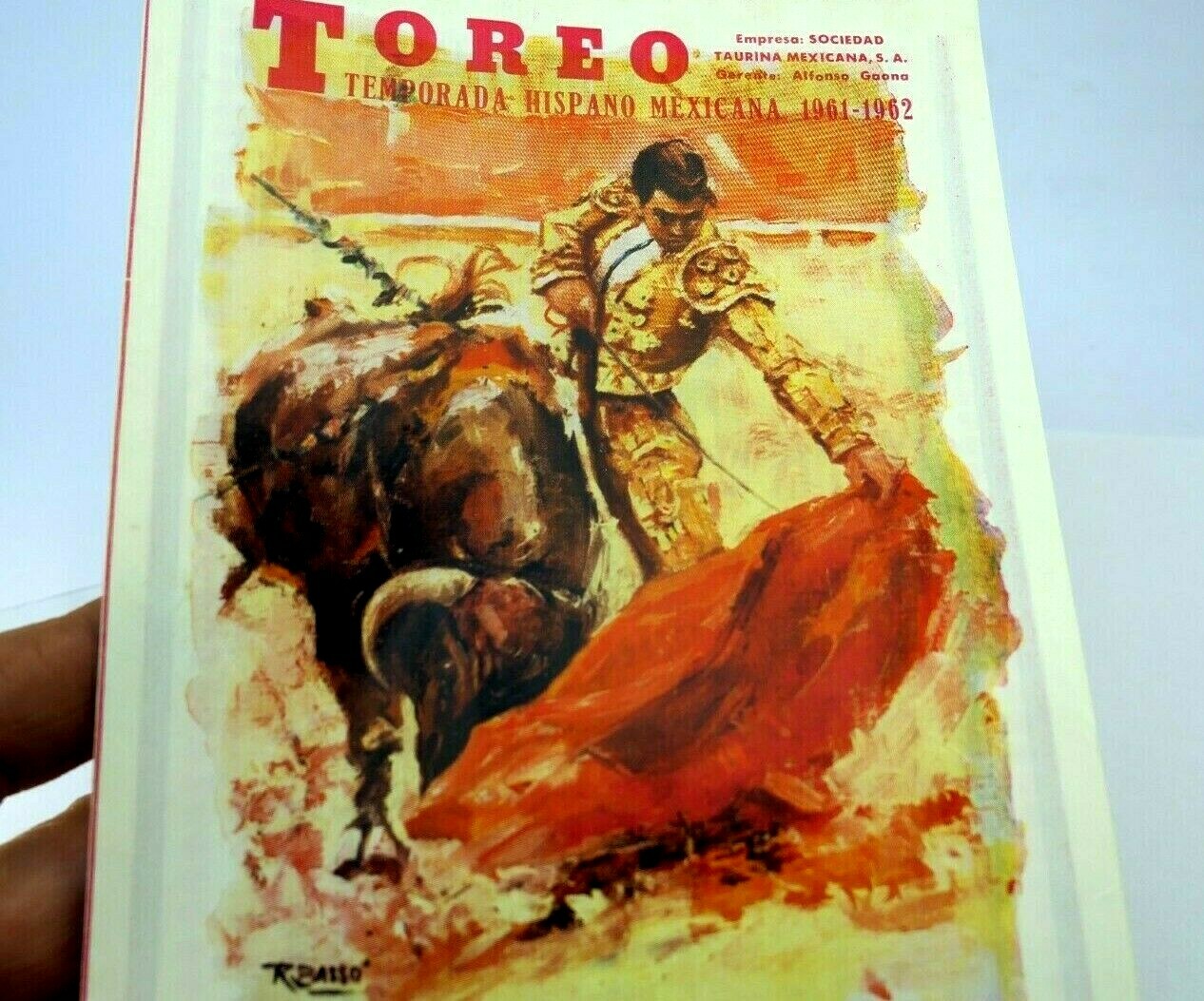 Toreo temporada hispano mexicana 1961 1962 brochure program mondeno randel