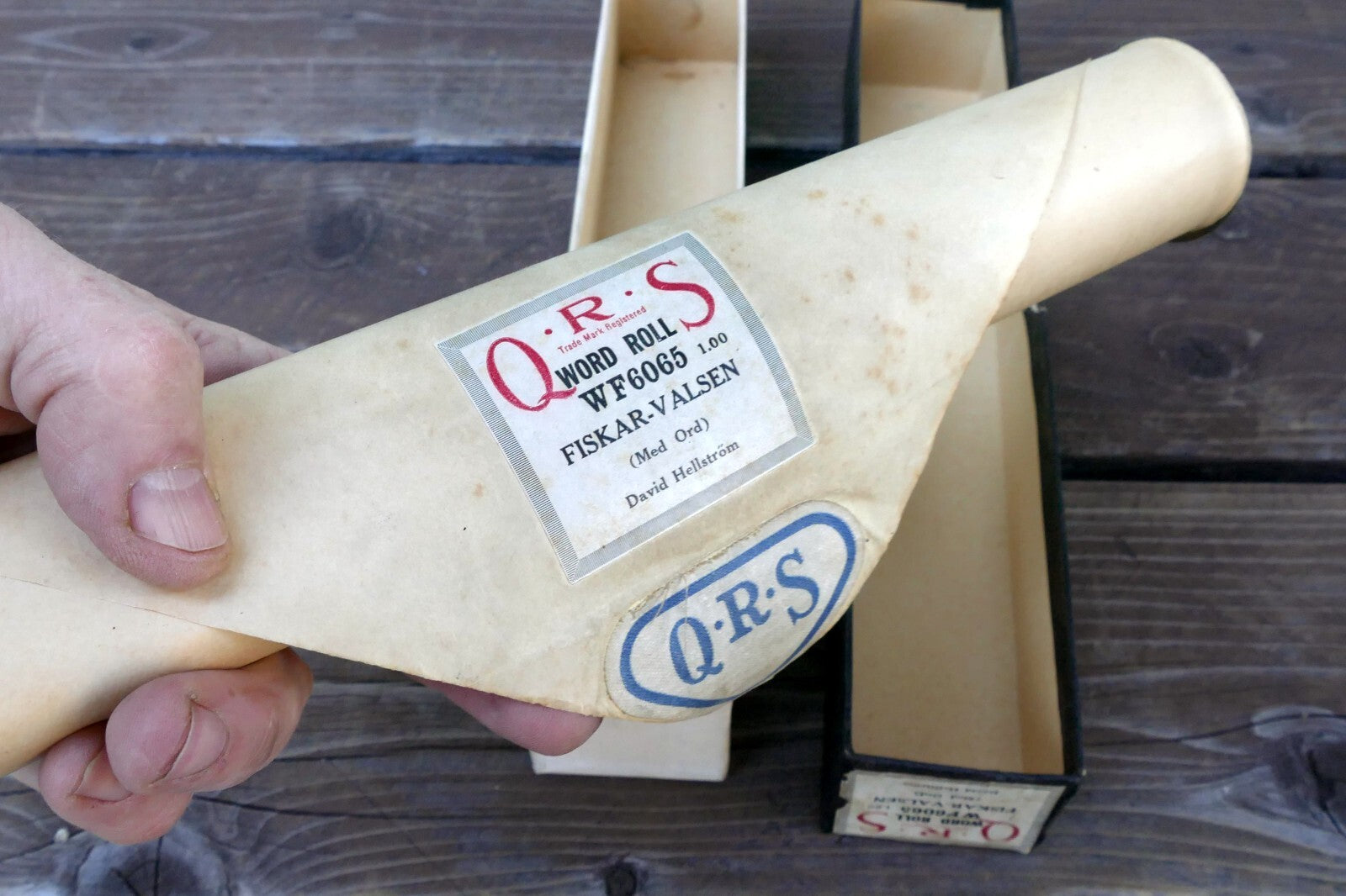 QRS Word Piano Roll WF6065 Fiskar-Valsen David Hallstrom