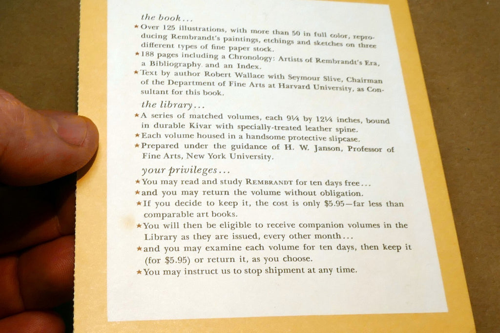 Postcard Jan Six Wood By Rembrandt picture 4X5" 10X13cm