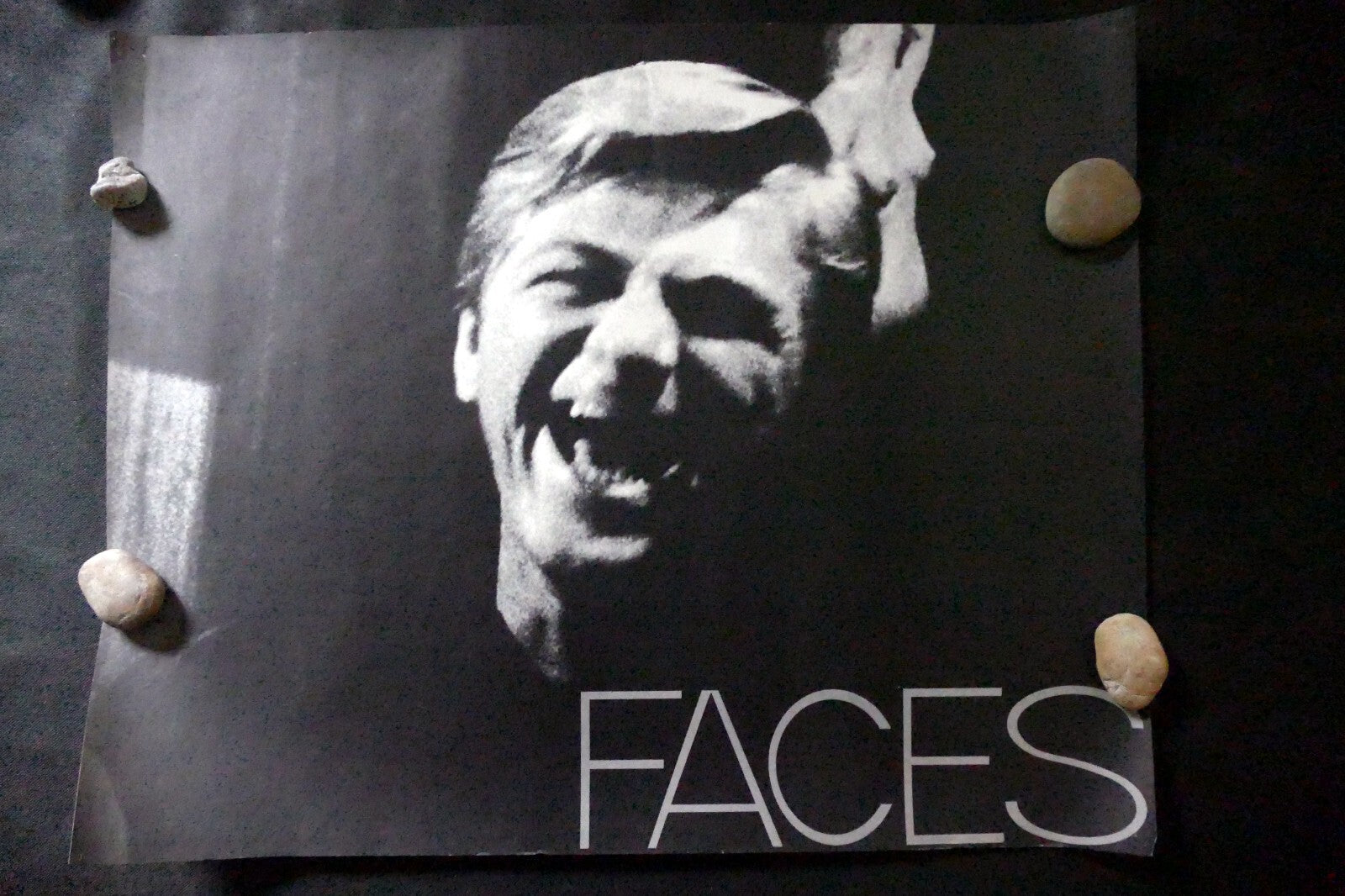 "FACES" Black and white photo Poster 1970's San Francisco USA EXCITED 22X28"
