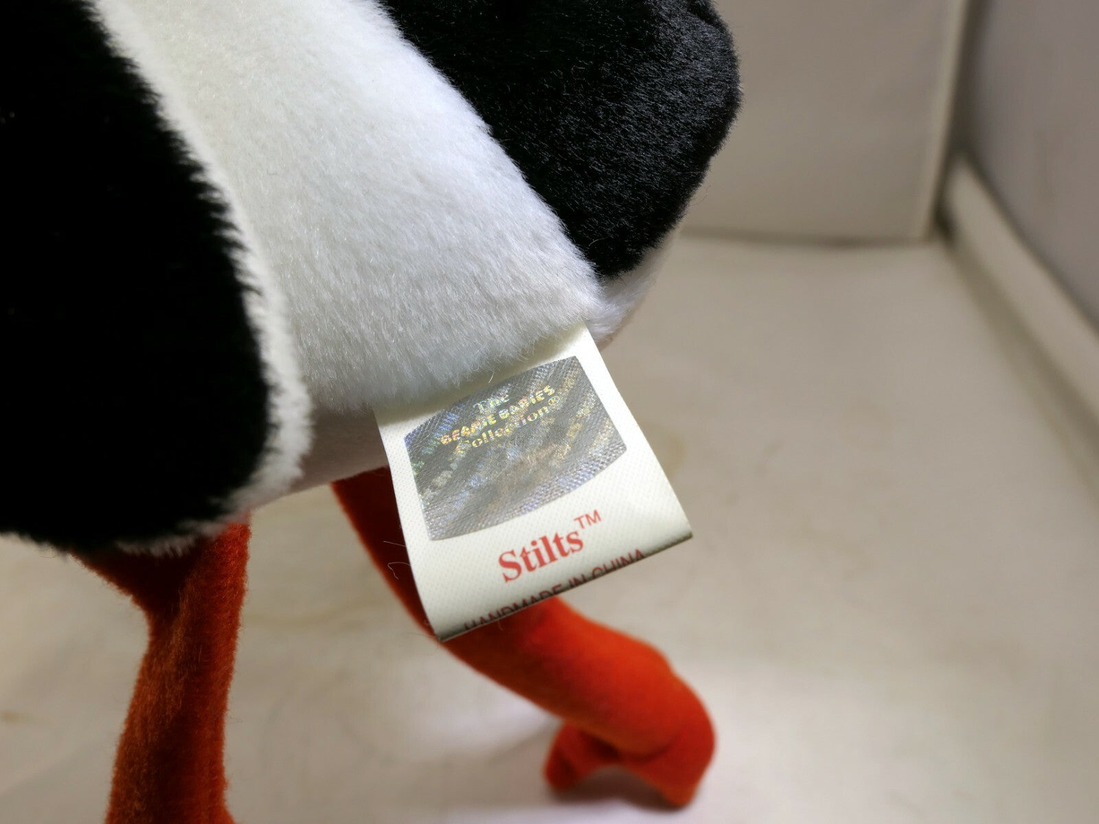 TY Beanie Baby Stilts Rare/Retired 1999 plush toy collection bird white stork