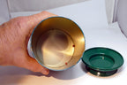 Metal Tin Christmas Round Cookie Candy Jar Container  Bear skating ice