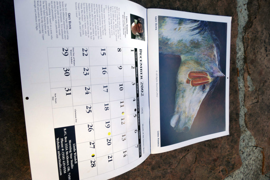 2002 The Cherokee Herritag Calendar Native American artists