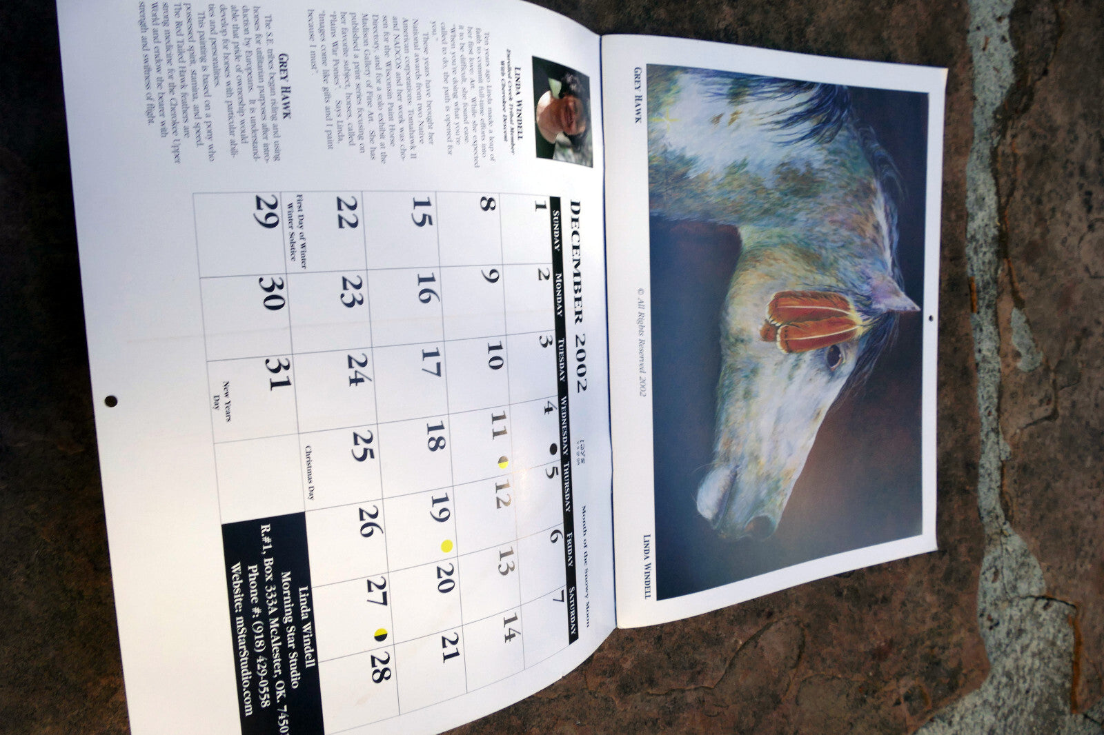 2002 The Cherokee Herritag Calendar Native American artists