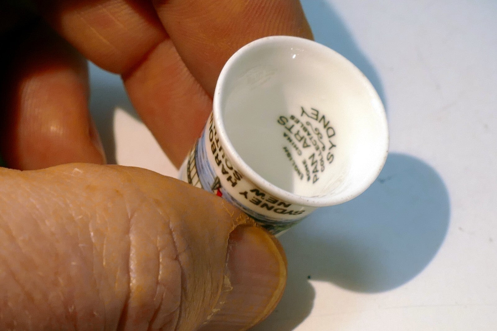 Porcelain Thimble Souvenir Sydney Harbour Bridge New South wales Australia