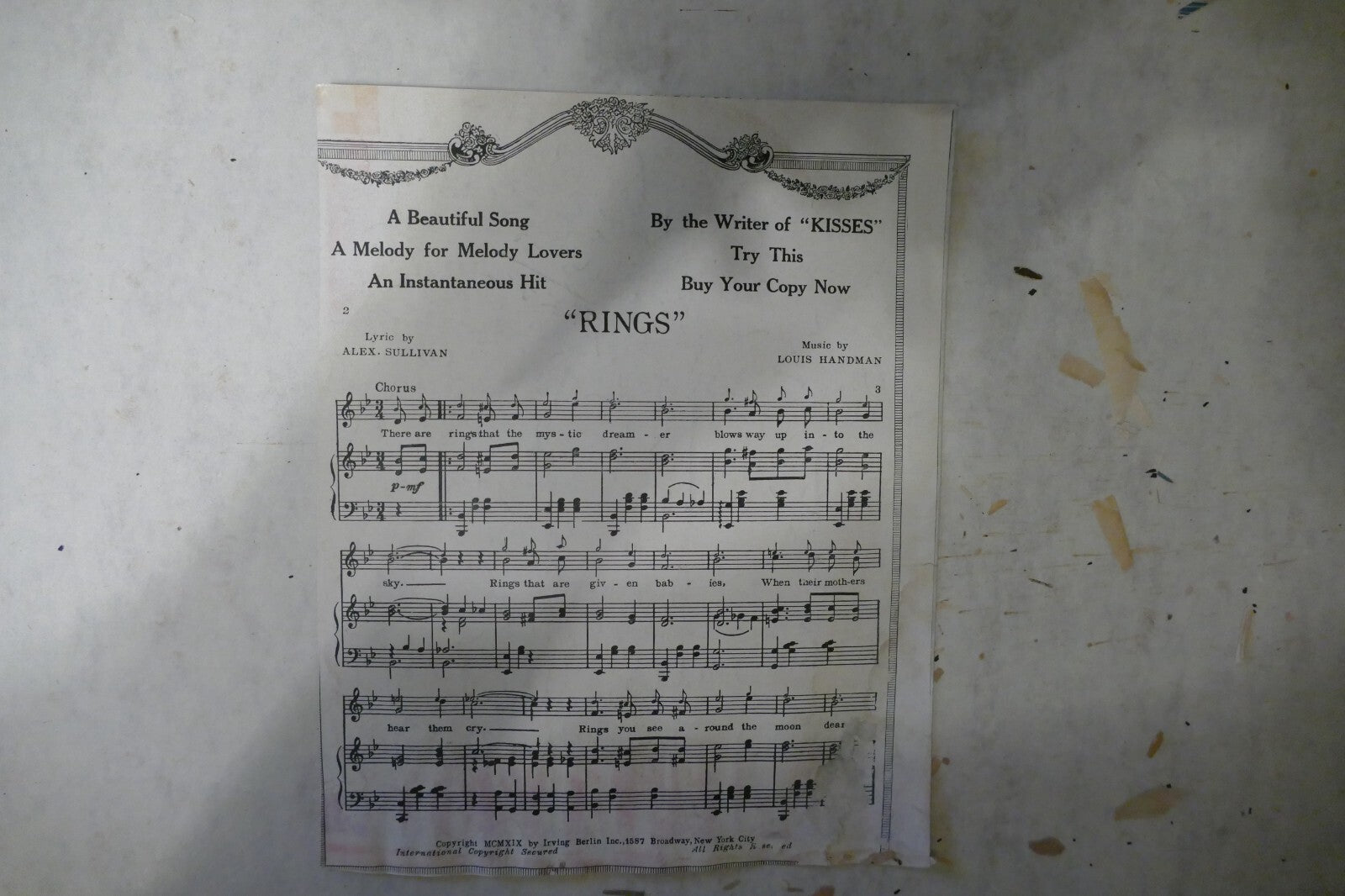 Nobody Knows(And Nobody Seems To Care)1919,by Irving Berlin, Irving Berlin, Inc.