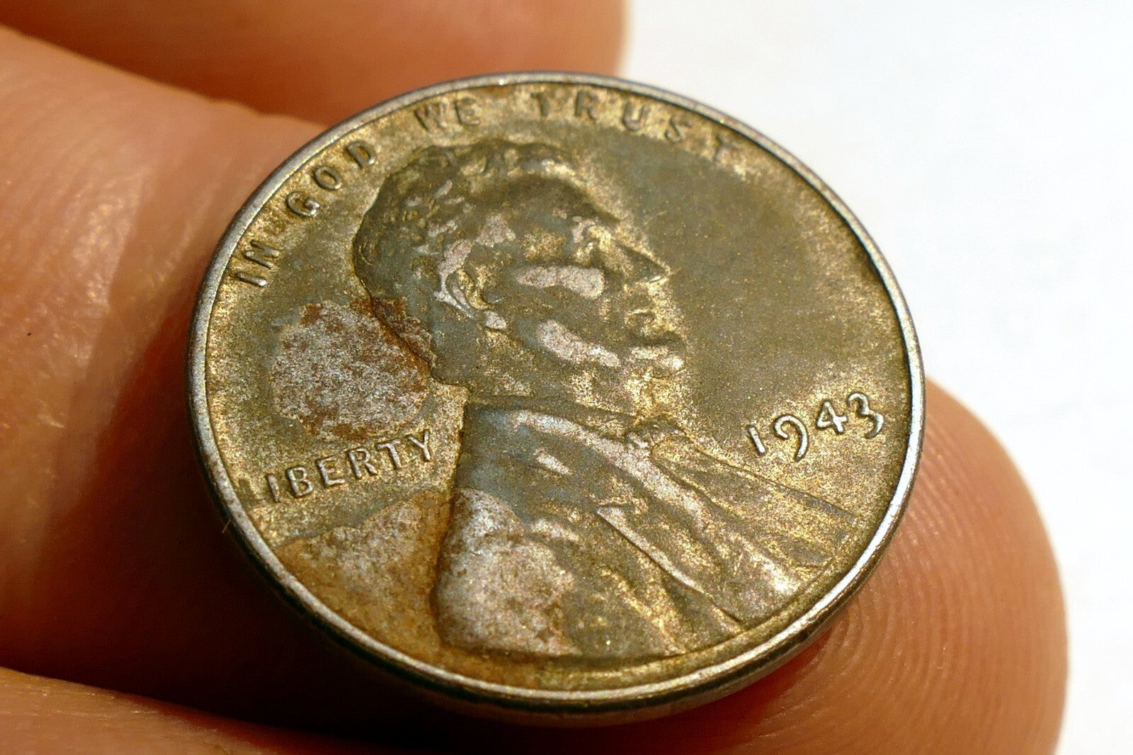 1943 RUTHENIUM Steel Wartime Wheat Penny Coin Genuine  vintage