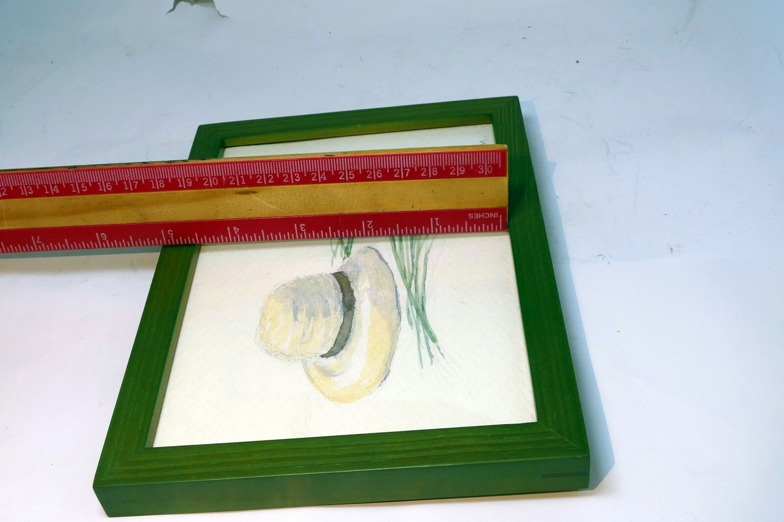 watercolor painting Straw Hat with Lavender Signed By Robin M.
