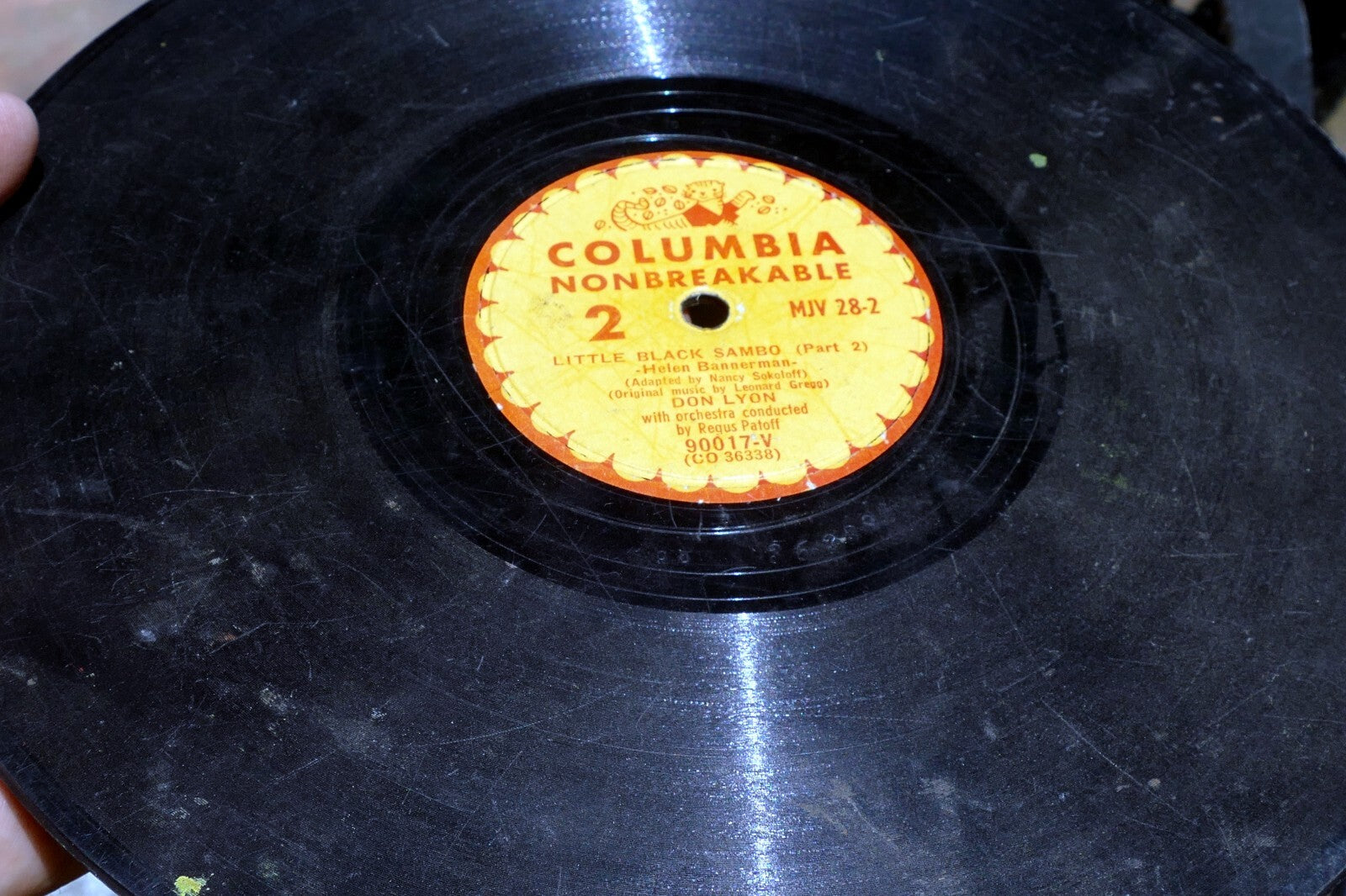 Little Sambo  Columbia Records mjv-28  78 rpm sides 2 and 3 90017-V