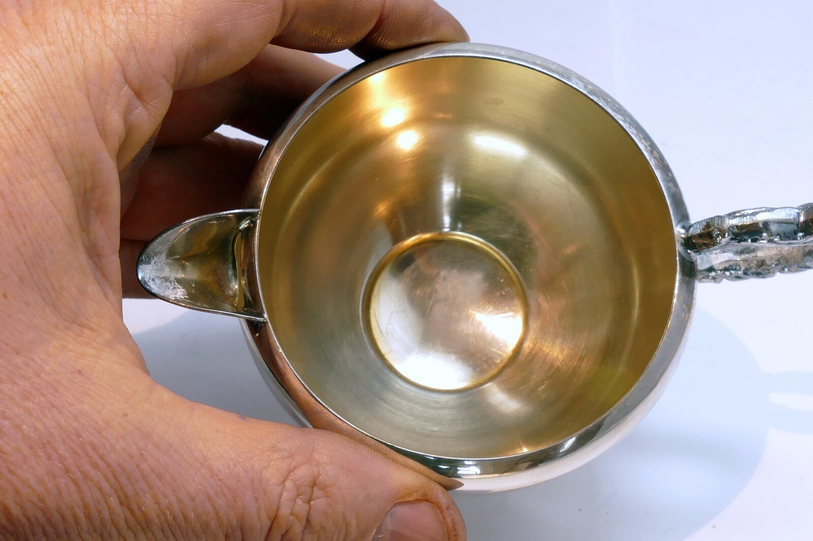 VIKING SILVER  PLATE E P COPPER CREAMER made in Canada  Lead Mounts for Tea