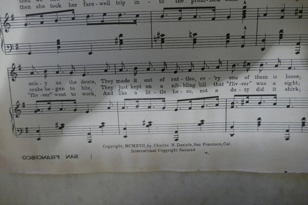 It's A Rambling Flivver, 1917, by Byron Gay, Charles N. Daniels