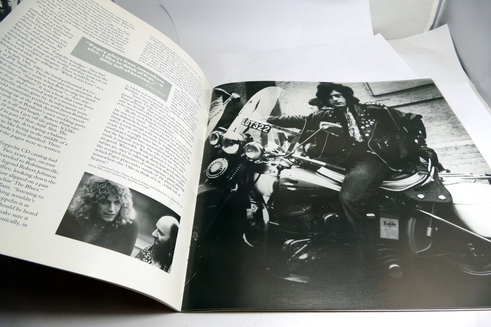 Led Zeppelin  booklet  Inlay from LP 1990 82144  36 pages with fold out poster