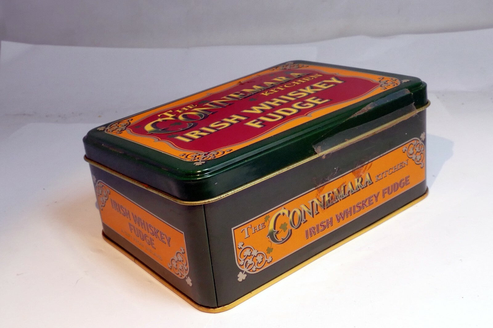 Empty Tin Box The Connemara Kitchen Irish Whiskey Fudge 5.5X4X2" Ireland 