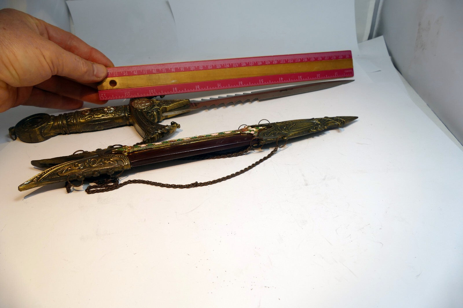 Slash Knife Dagger Made in Germany with sheaf scabbard eagle cross ornate