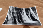 Mt. Shasta California 11X14" Black & white Picture Photo Burney Falls USA