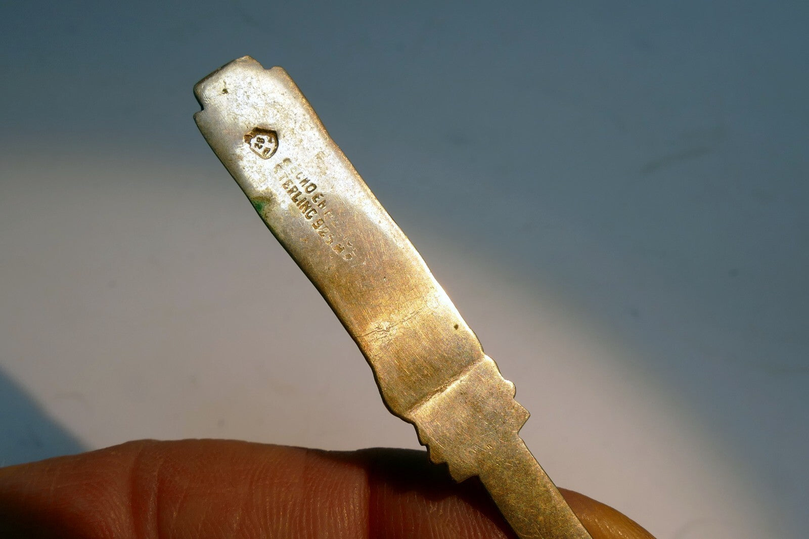 925 Sterling Silver - Aztec or Maya Tribal Warrior Spoon -  Mexico 10 gr.