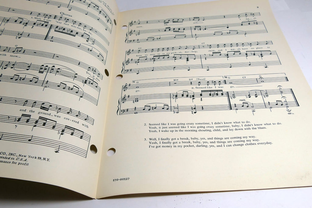 Mr. Charles' Blues by Ray Charles  1961 Sheet Music