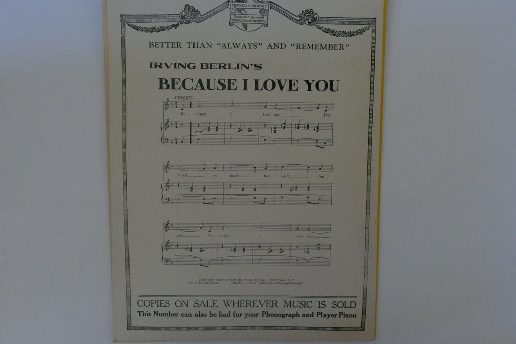 When I'm In Your Arms, 1926, by Benny Davis, Joe Burke and Paul Ash