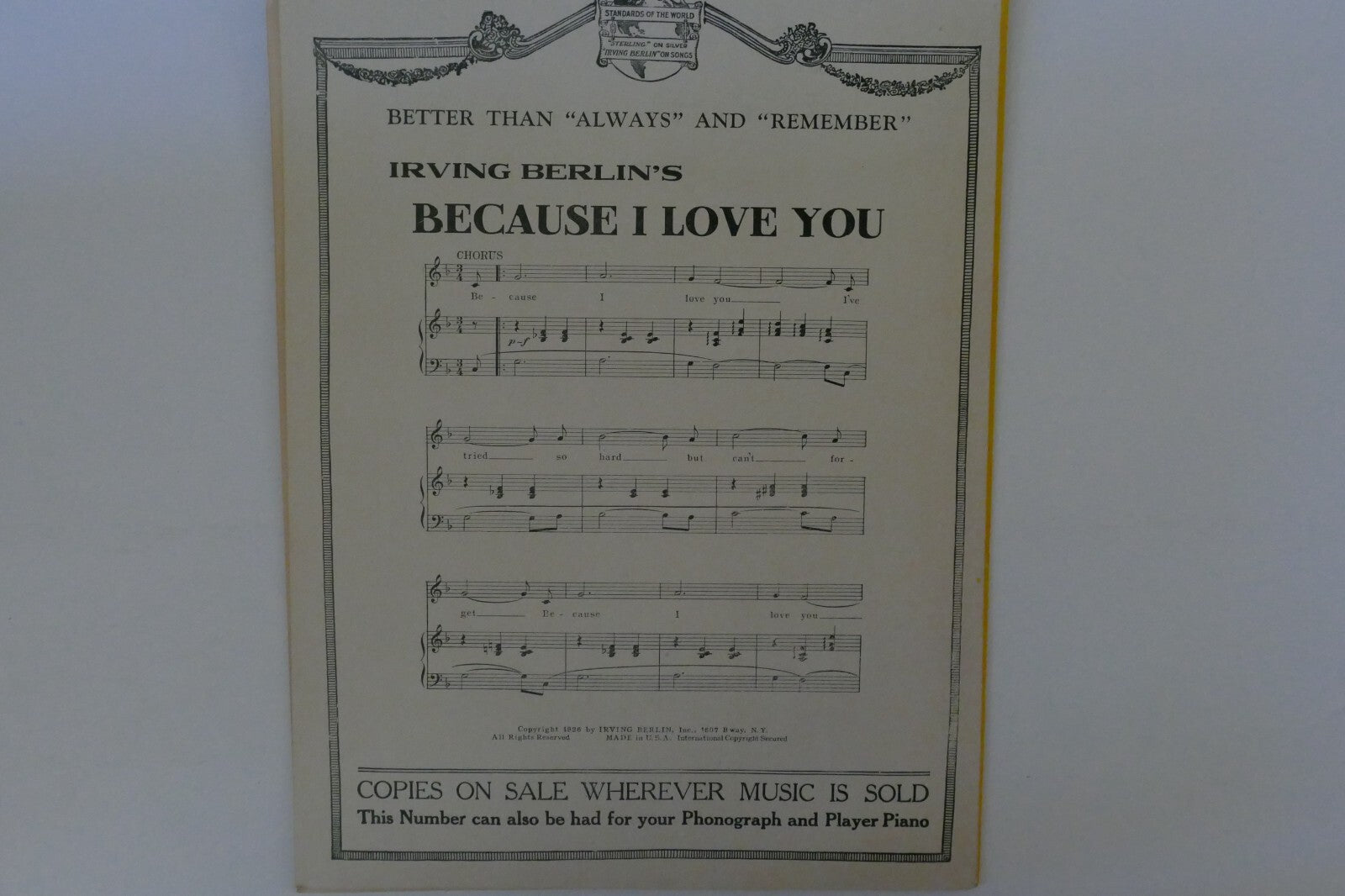 When I'm In Your Arms, 1926, by Benny Davis, Joe Burke and Paul Ash