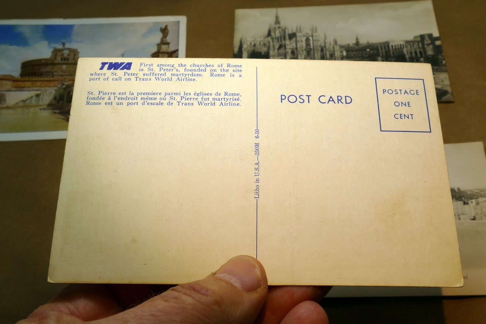 1930-50's Postcard unposted Italy set of 4 Vatican Milano Verona Roma lot