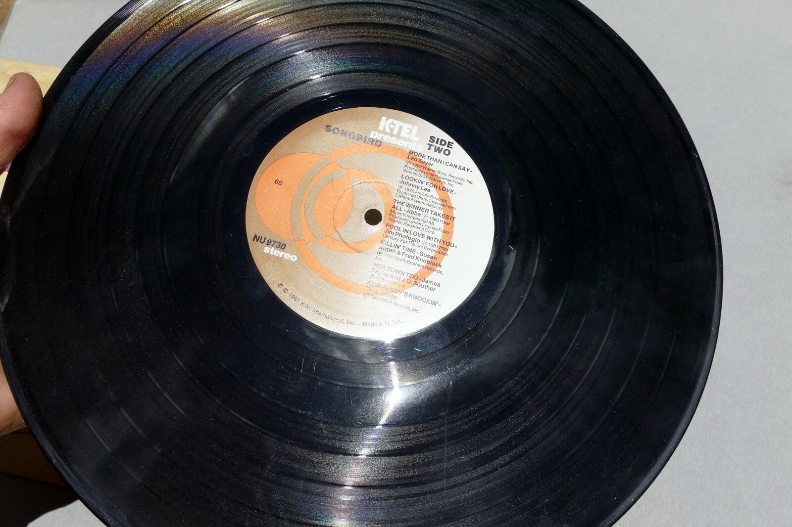 SONGBIRD NU9730 LP Vinyl McLean Sayer Abba James Taylor 1981