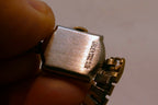Gruen Precision Ladies Watch 10K RGP BEZEL Square Art Deco - Not working AS IS