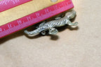 Vintage Lizard Brooch Pin Brooch Silver Tone 6cm long