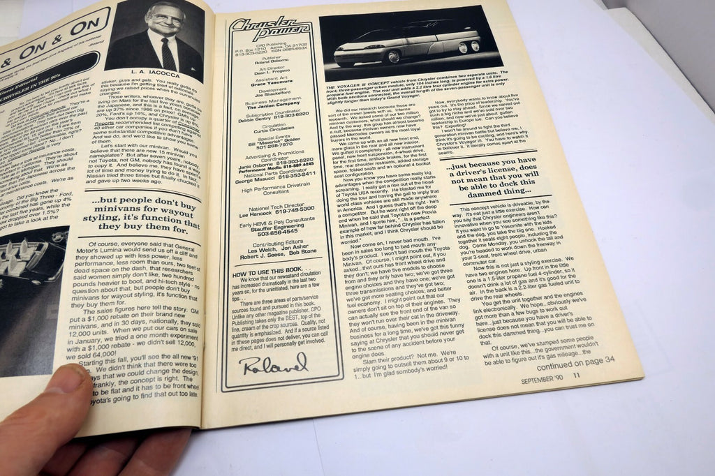 Chrysler Power Car Magazine September 1990 Project Dart 580HP Small 'Em