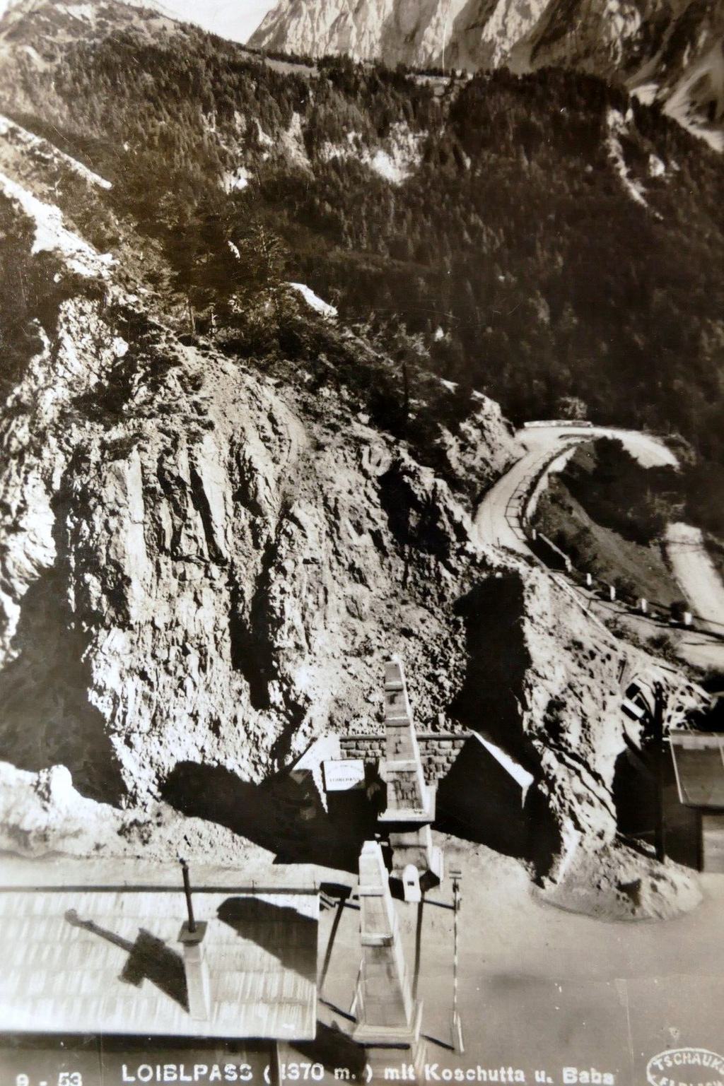 Loiblpass mit koschutta alps austria postcard 1940's   unposted
