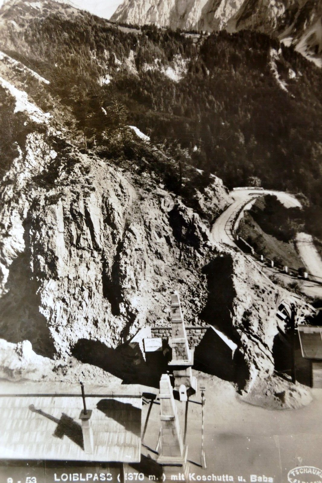 Loiblpass mit koschutta alps austria postcard 1940's   unposted