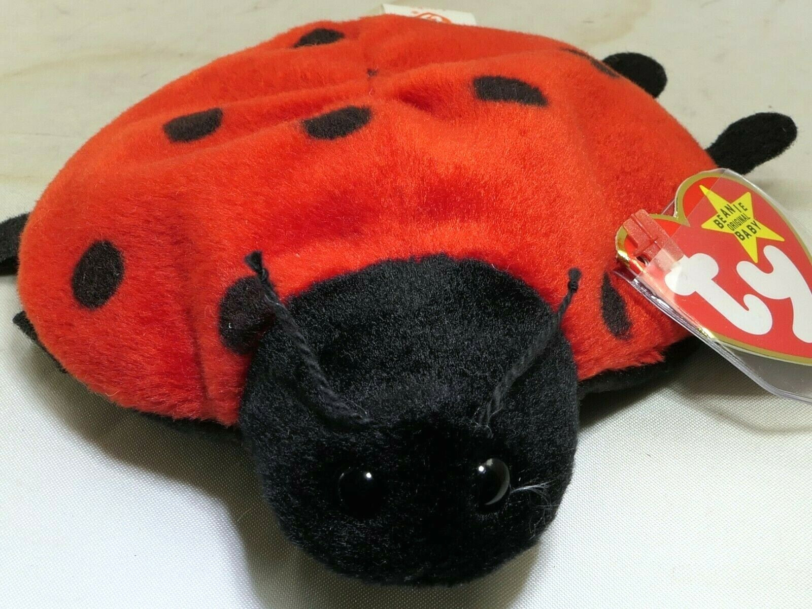 Ty lucky beanie baby with tag year 1993 error 5 1 1995 plush toy lady bug