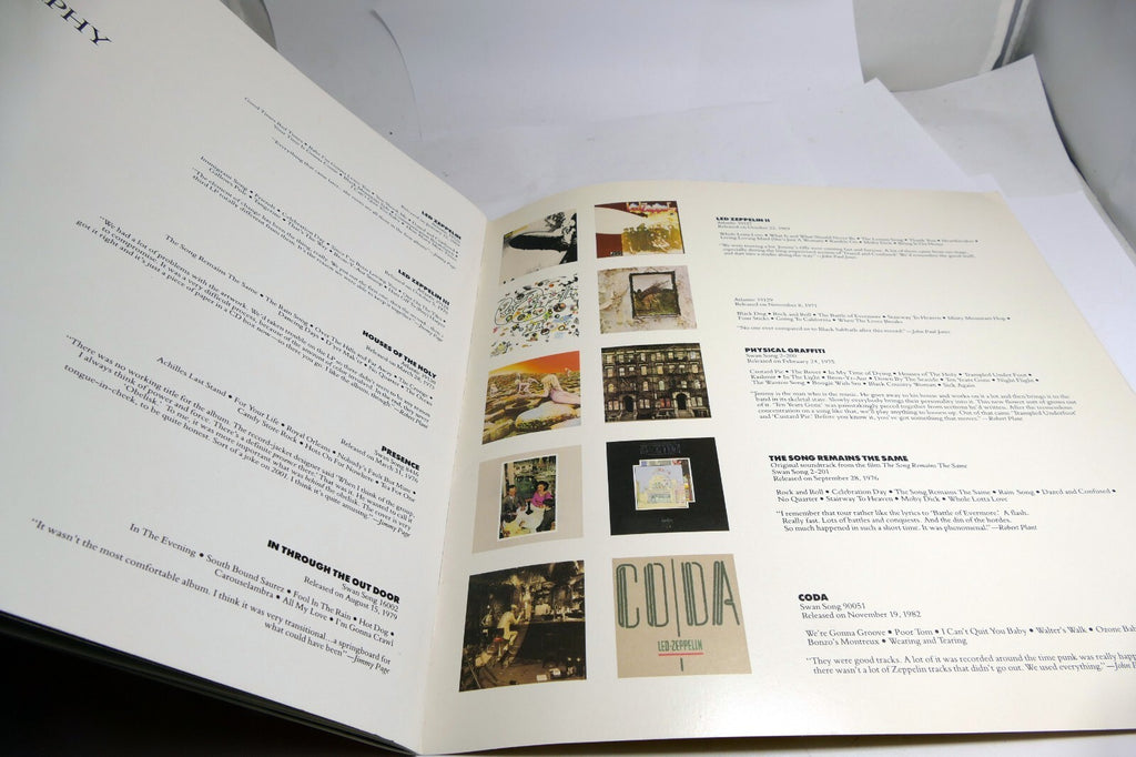 Led Zeppelin  booklet  Inlay from LP 1990 82144  36 pages with fold out poster