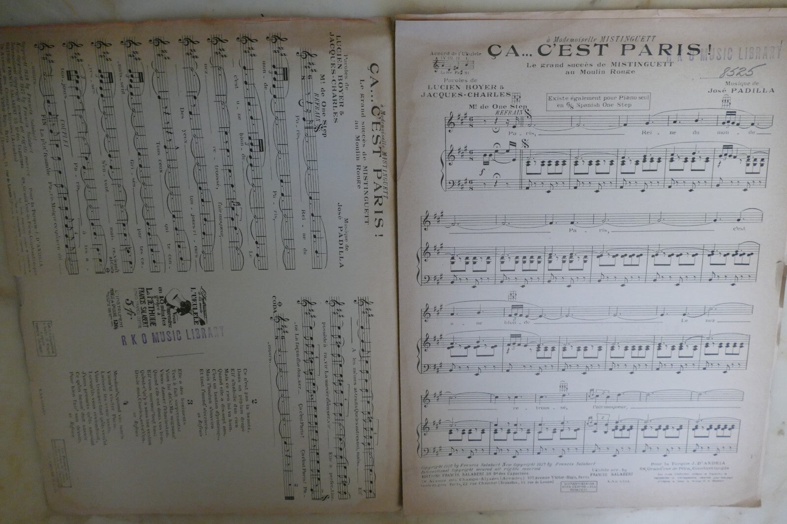 Ca... C'Est Paris 1927, Jose Padilla, Lucien Boyer and Jacques-Charles