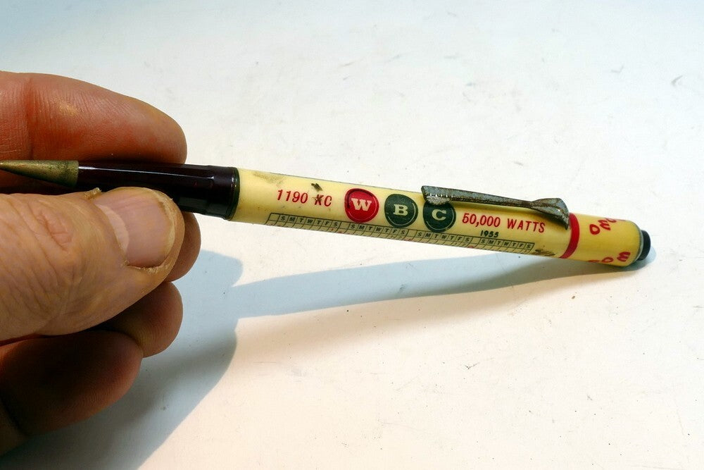Mechanical Pencil 1190 KC WBC 50,000 watts WOWO 1955 calendar