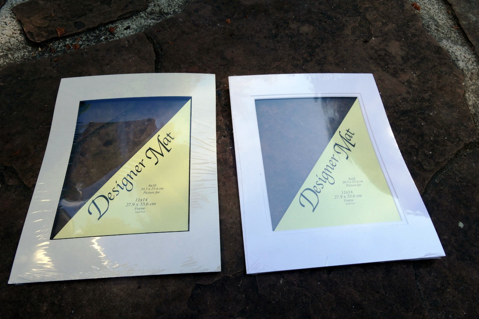 Designer Mat Gallery Quality Hand-Cut Beveled Edge Mat 11X14" Frame 2 pack 8X10