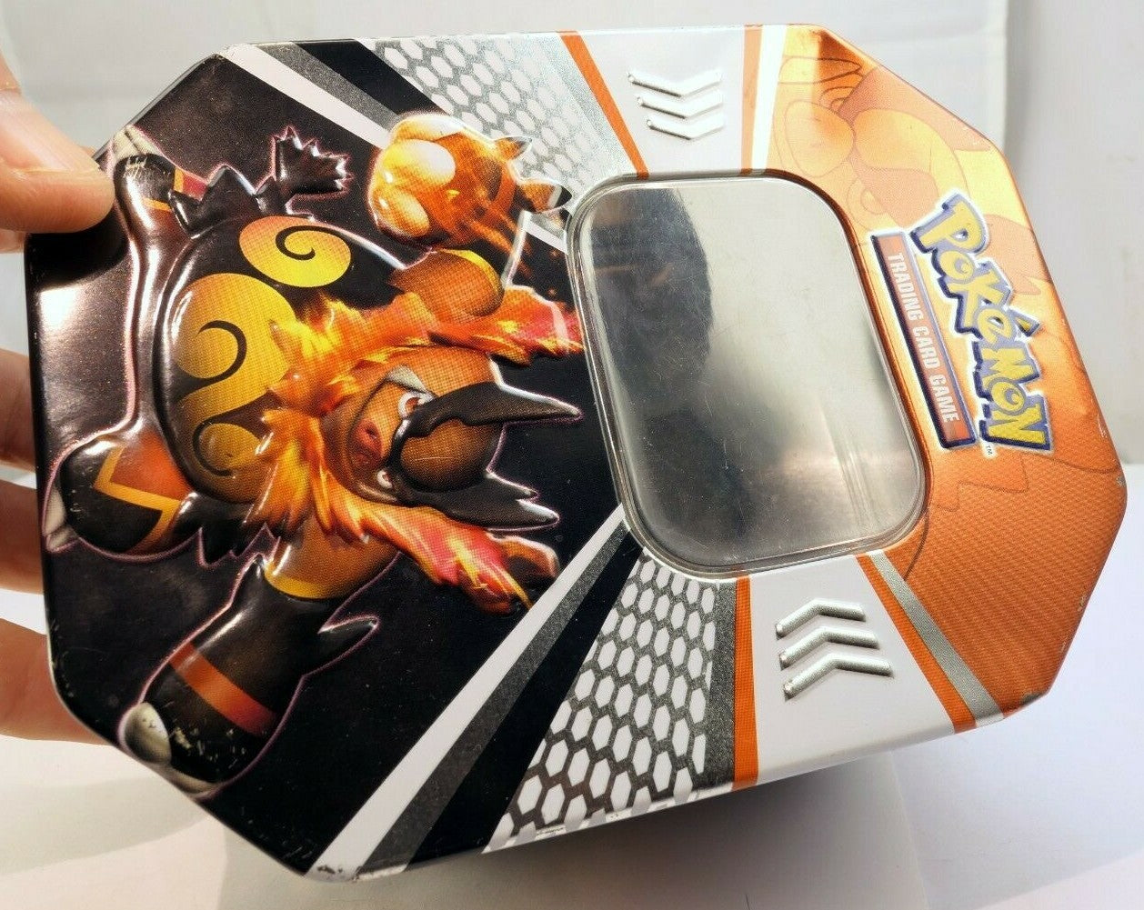 Pokemon tin case box tcg metal evolved battle action
