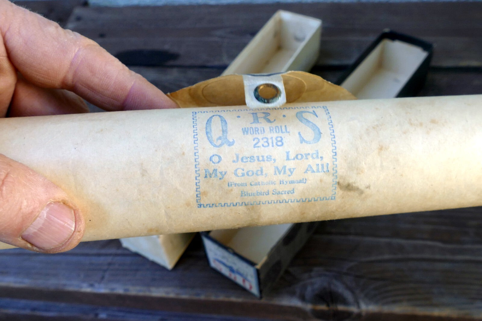 QRS Word Roll Blue Bird Ballads 2318 O Jesus Lord My God, My All!