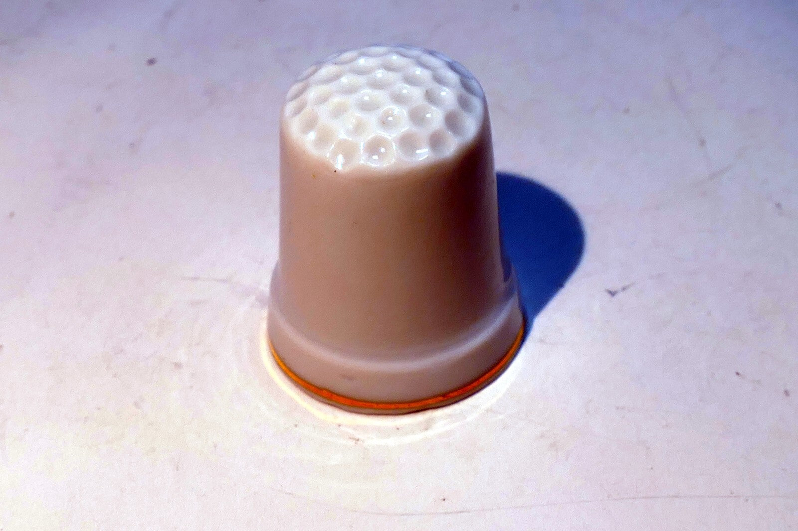 Porcelain Thimble Souvenir Reutter Porzellah Germany Loreley river mountain
