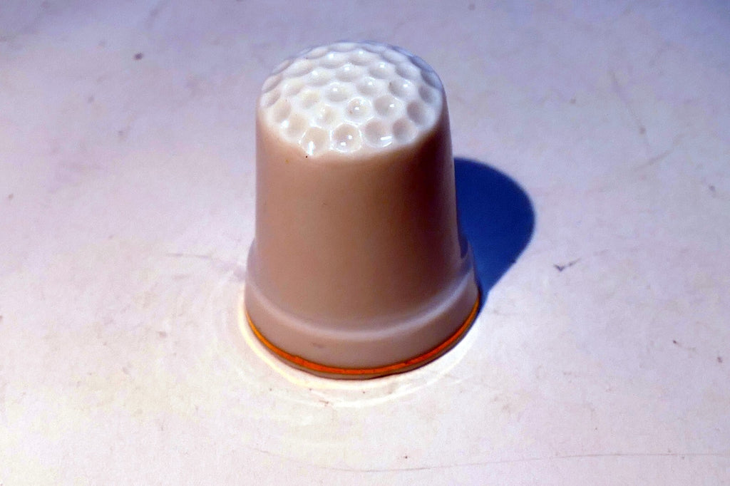 Porcelain Thimble Souvenir Reutter Porzellah Germany Loreley river mountain