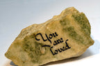You are loved granite stone plaque israel religious 4" long