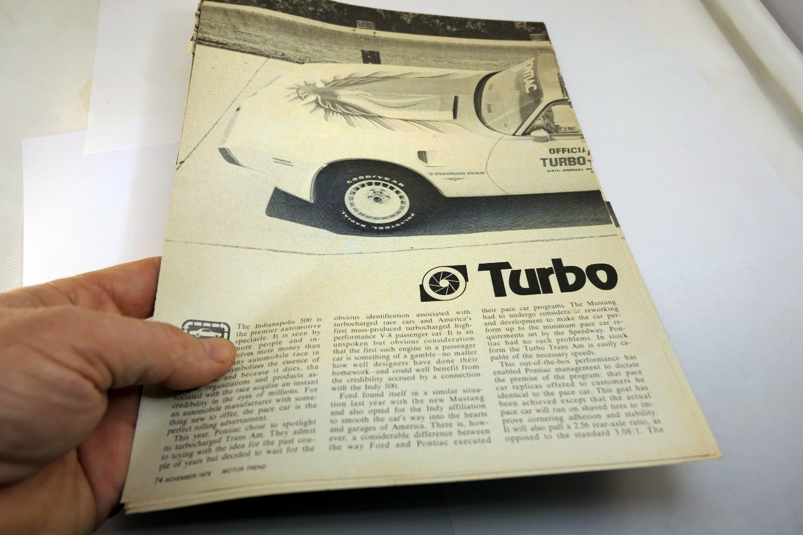 Pontiac Firebird GTO Motor Trend 1979  Magazine clipping advertisement Ad