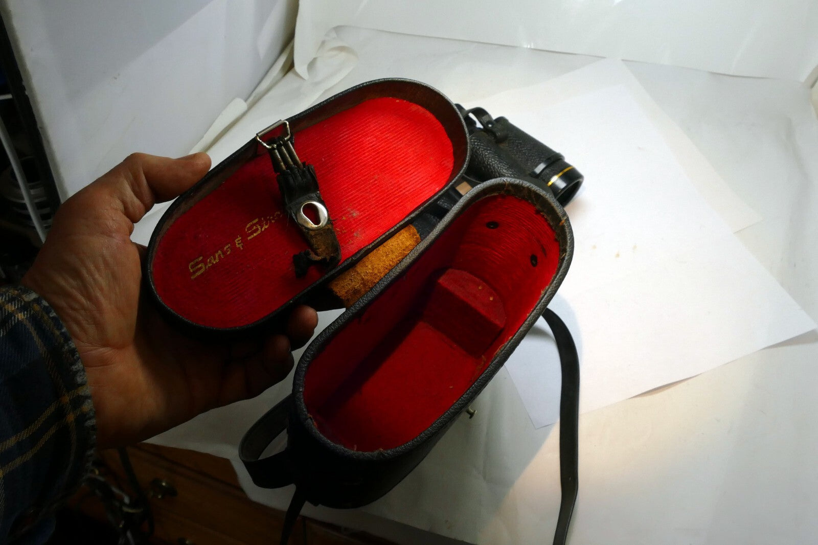 Sans & Streiffe 7X35 Field 10 Binoculars #801 HUNTER W/Case