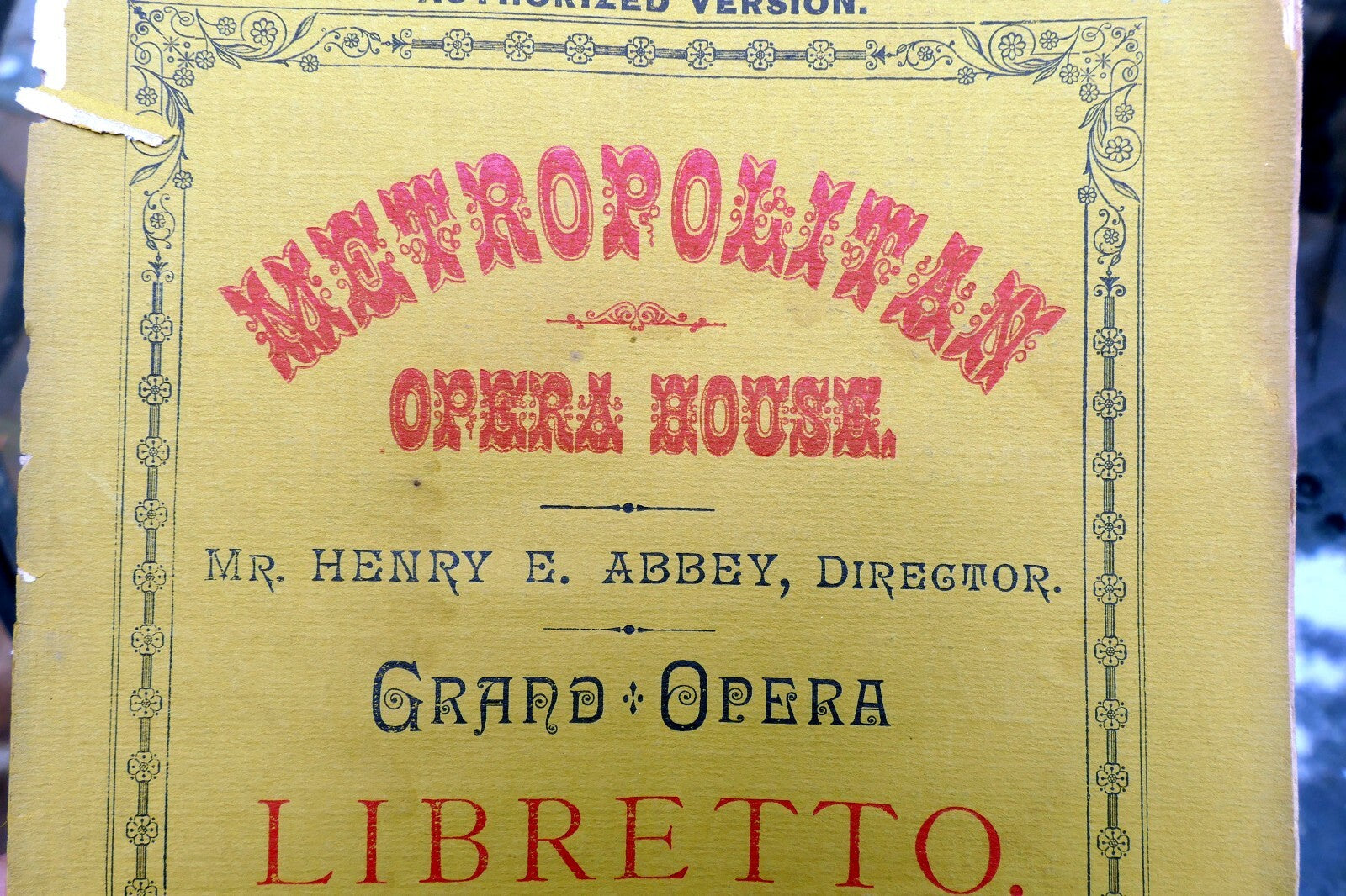 Metropolitan opera house grand opera libretto martha new york