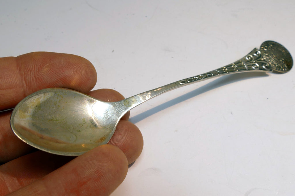 925 Sterling Silver - TAXCO Aztec Calendar Spoon -  Mexico 25 gr.