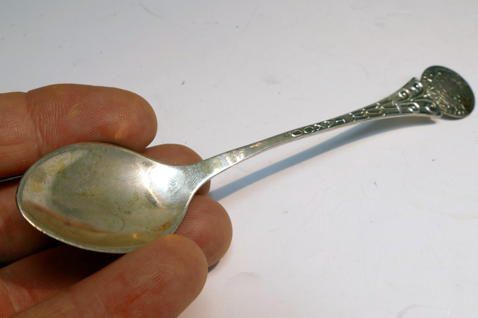 925 Sterling Silver - TAXCO Aztec Calendar Spoon -  Mexico 25 gr.