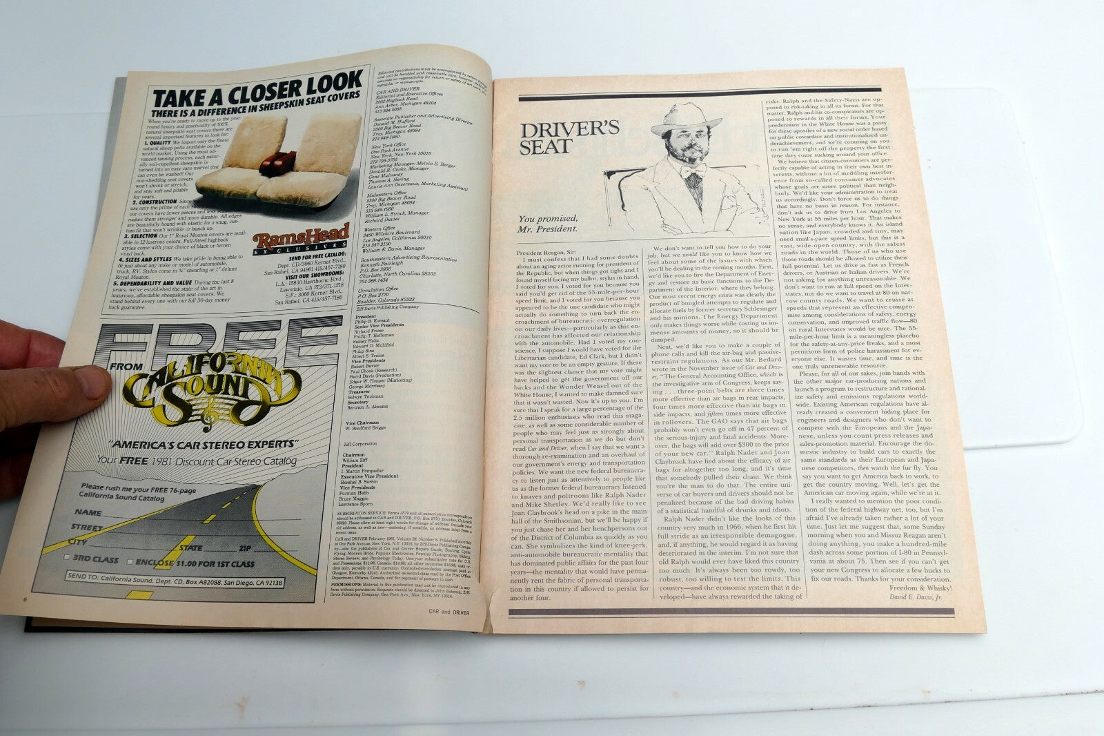 Car & Driver Fuel Economy magazine Feb 1981 Porsche 924 Ford Escort Bonneville